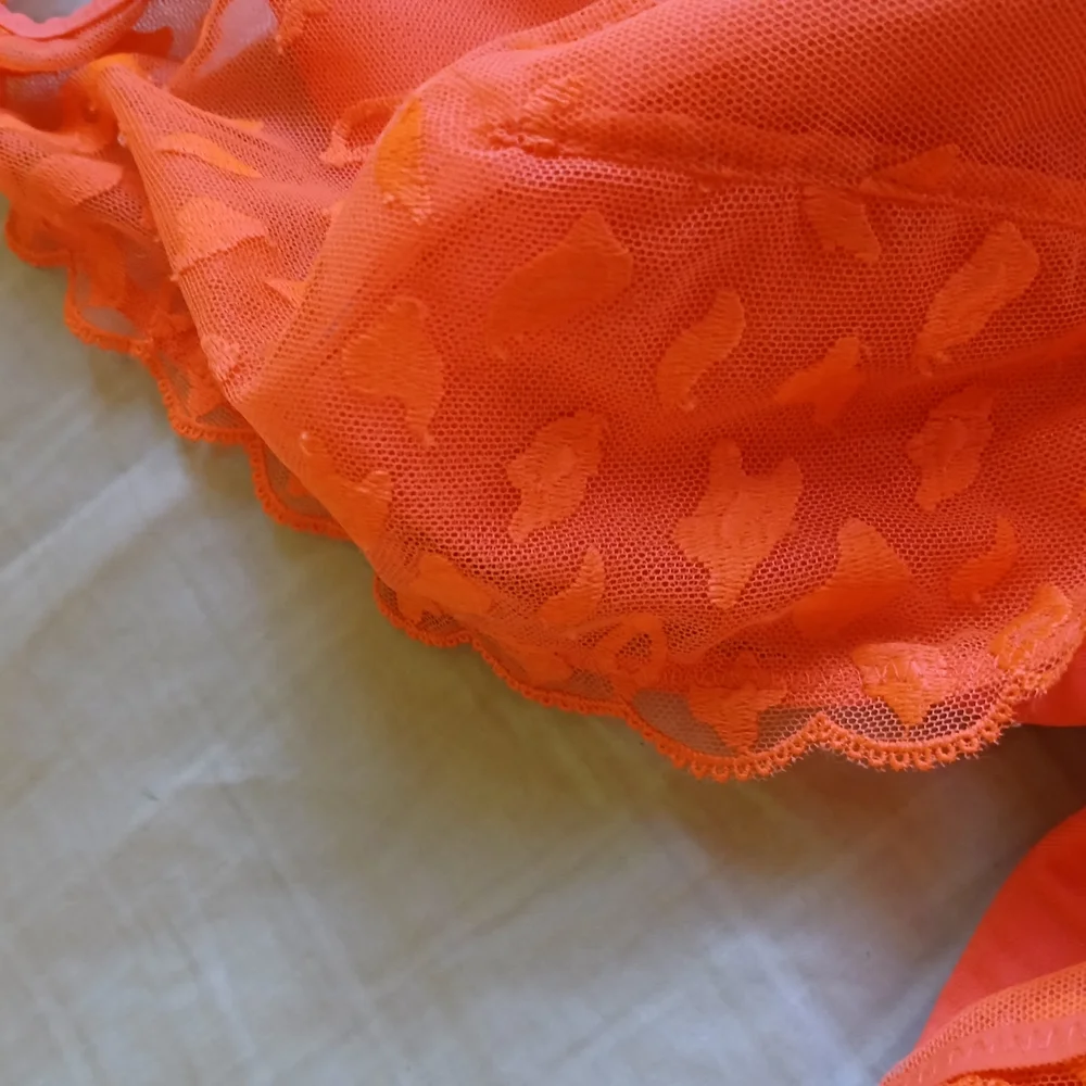 Vibrant Orange Lace Bra - Picture 2 of 5